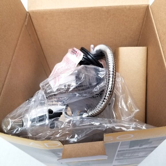 Adesso iLamp Organizer Desk Lamp White LED Gooseneck Phone Holder Office Storage - Picture 2 of 8